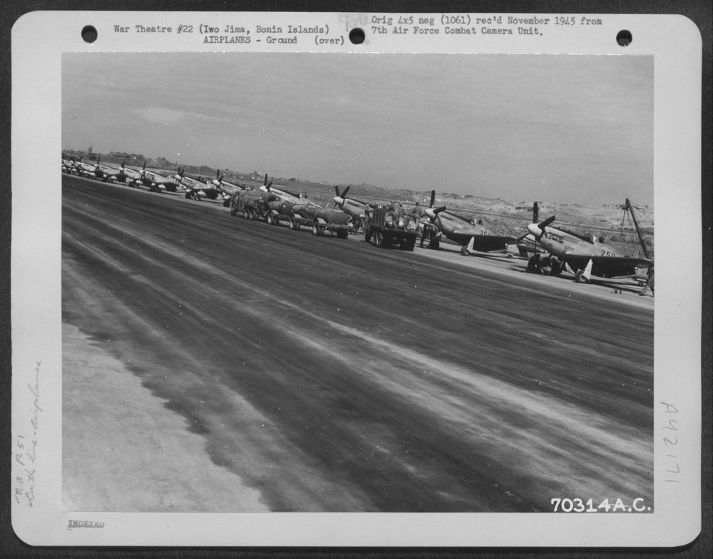 P51 Mustangs on Iwo Jima