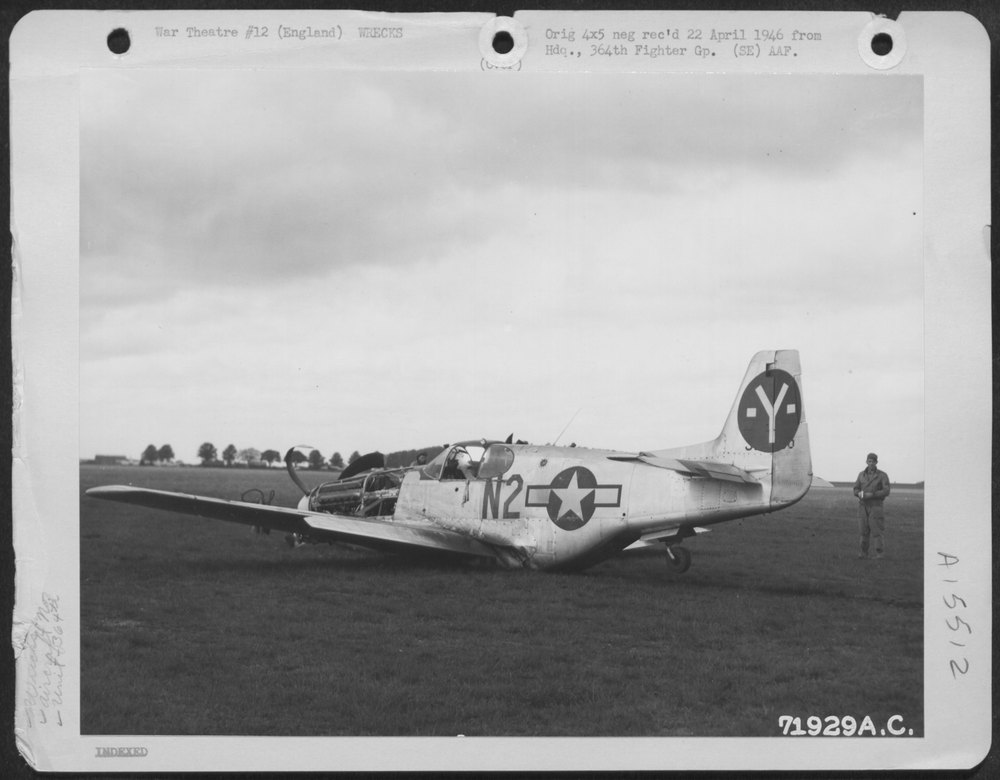 P51 Wreckage At Honnington