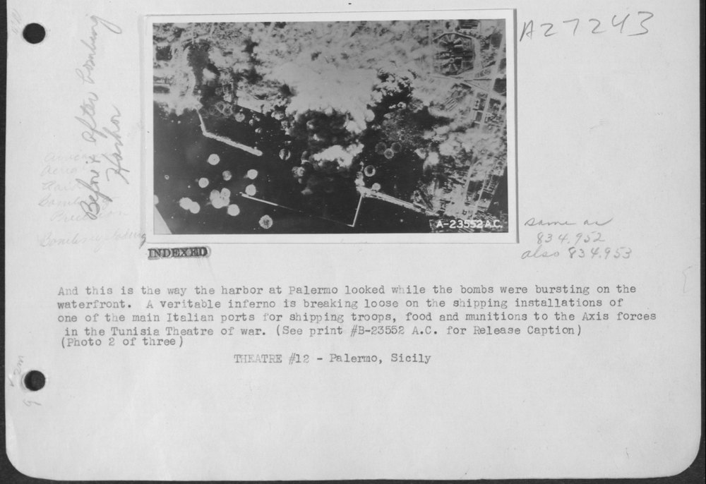 Palermo harbor bombed