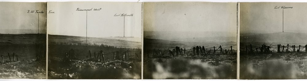 Panoramic photograph of Verdun battlefield