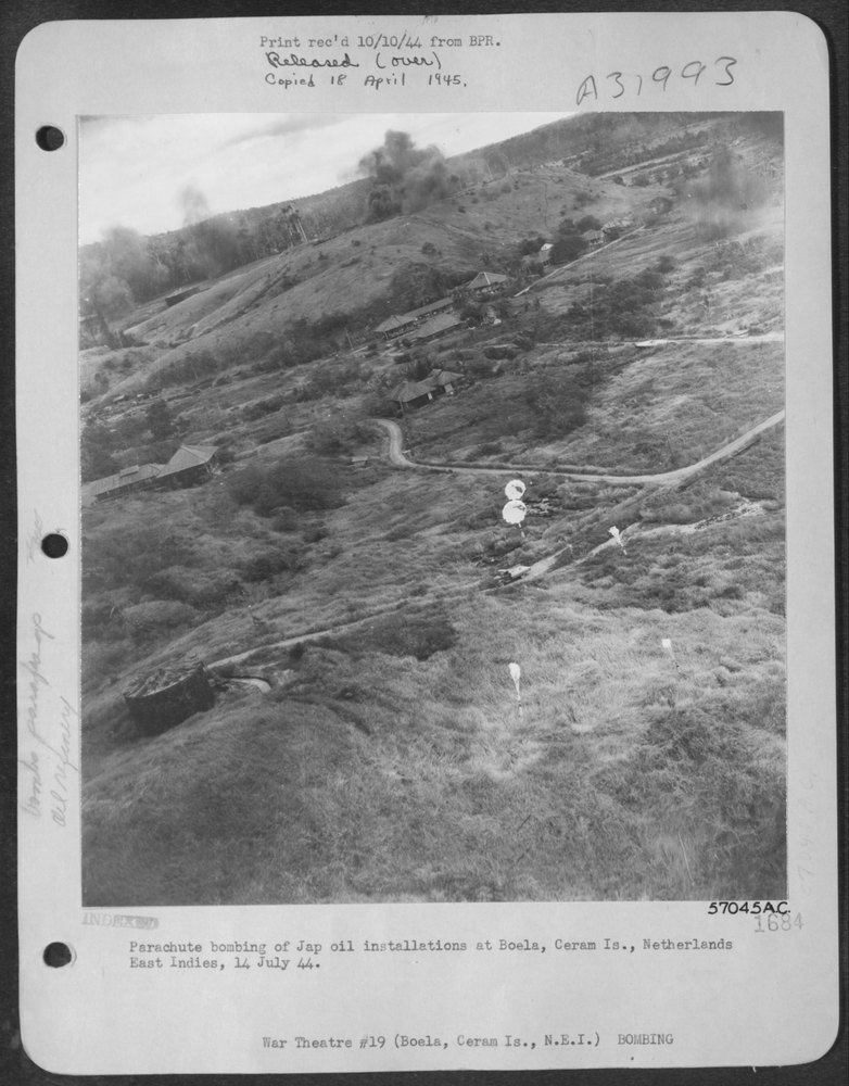 Parachute bombing of Japanese oil installations at Boela