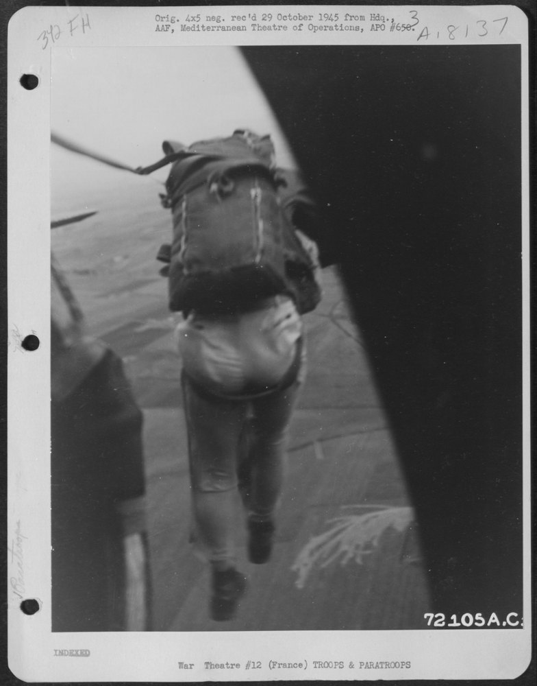 Paratrooper over southern France