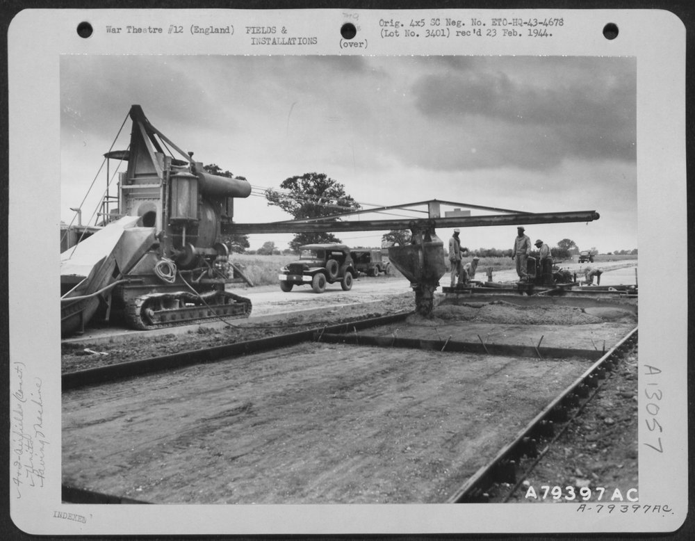 Paving machine in England
