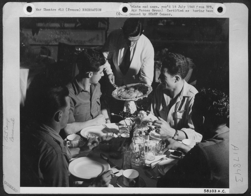 Peace-time standards of service are maintained at the USSATAF's Hotel