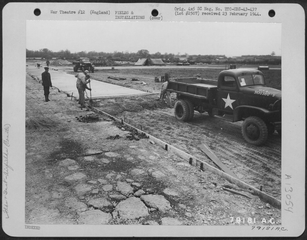 Perimeter track repair at Thurleigh Airbase