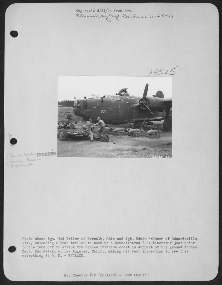 Photo shows Sgt. Ted Heller of Norwalk, Ohio and Sgt. Edwin Keltner