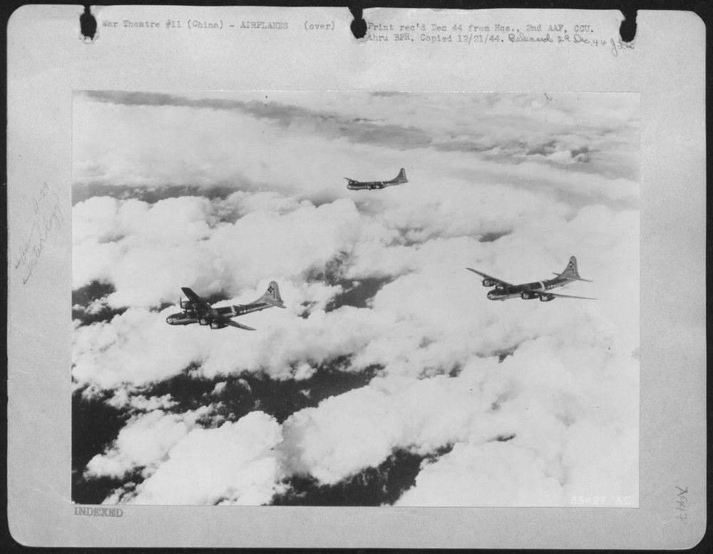 Photo was taken enroute to target Japan, 11/21/44