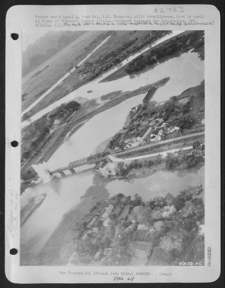Phu Ly Railroad bridge during attack