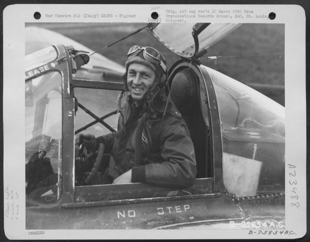 Pilot in P-38 in Italy
