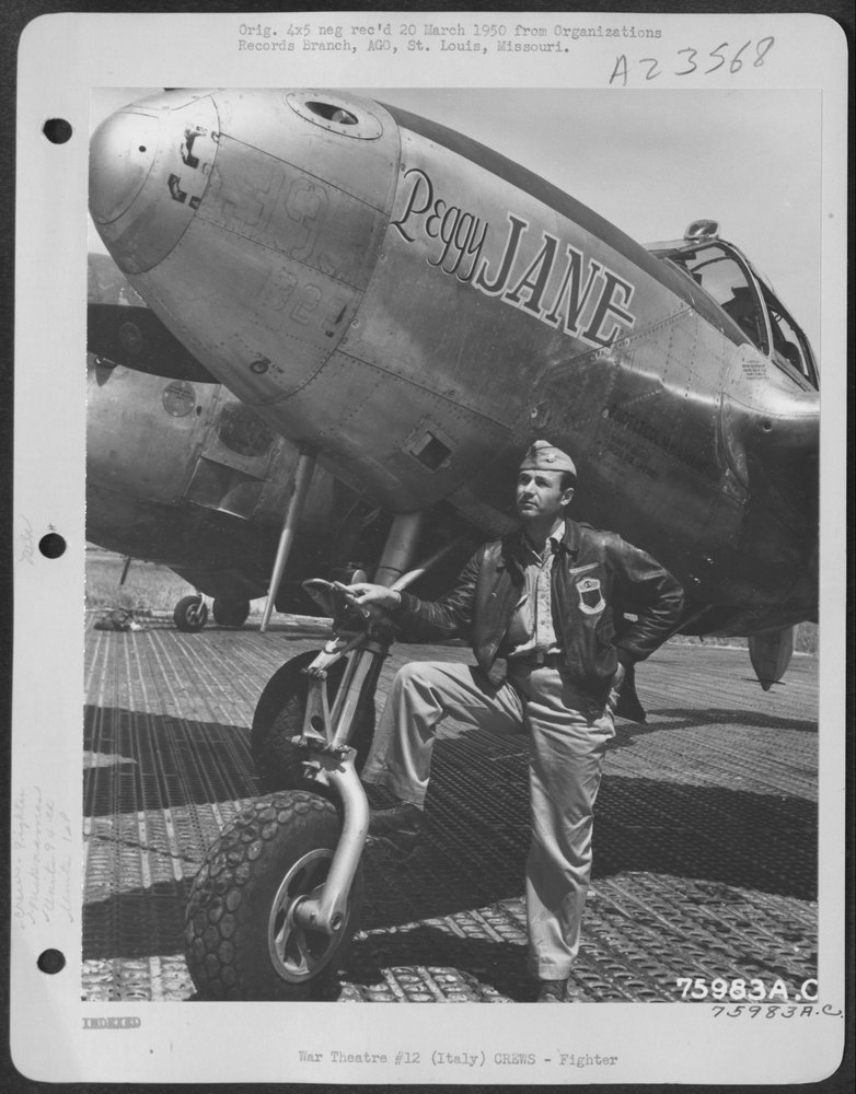 Pilot in P-38 Lightning in Italy