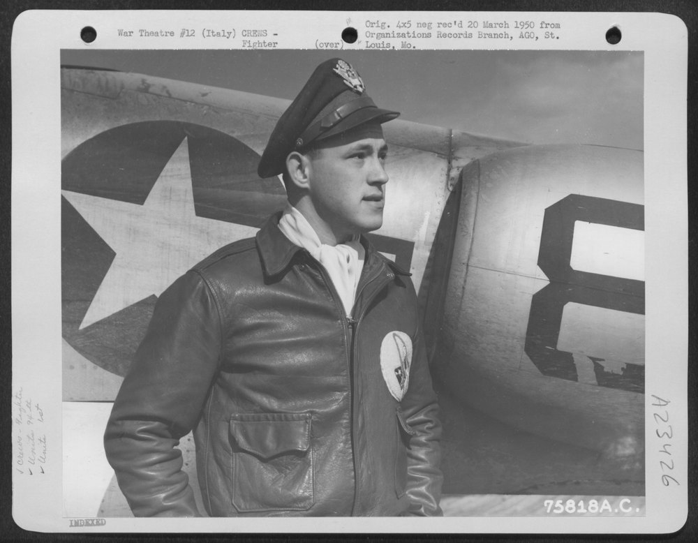 Pilot on P-38 in Italy