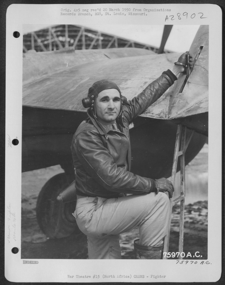Pilot with F-5 in North Africa