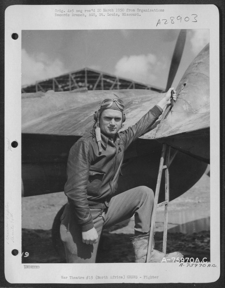 Pilot with F-5 in North Africa