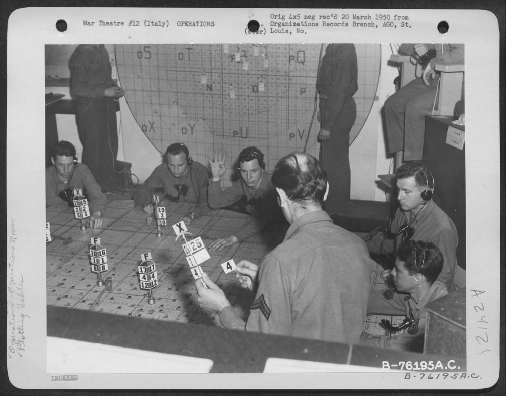 Plotting Board At Air Base In Foggia Italy