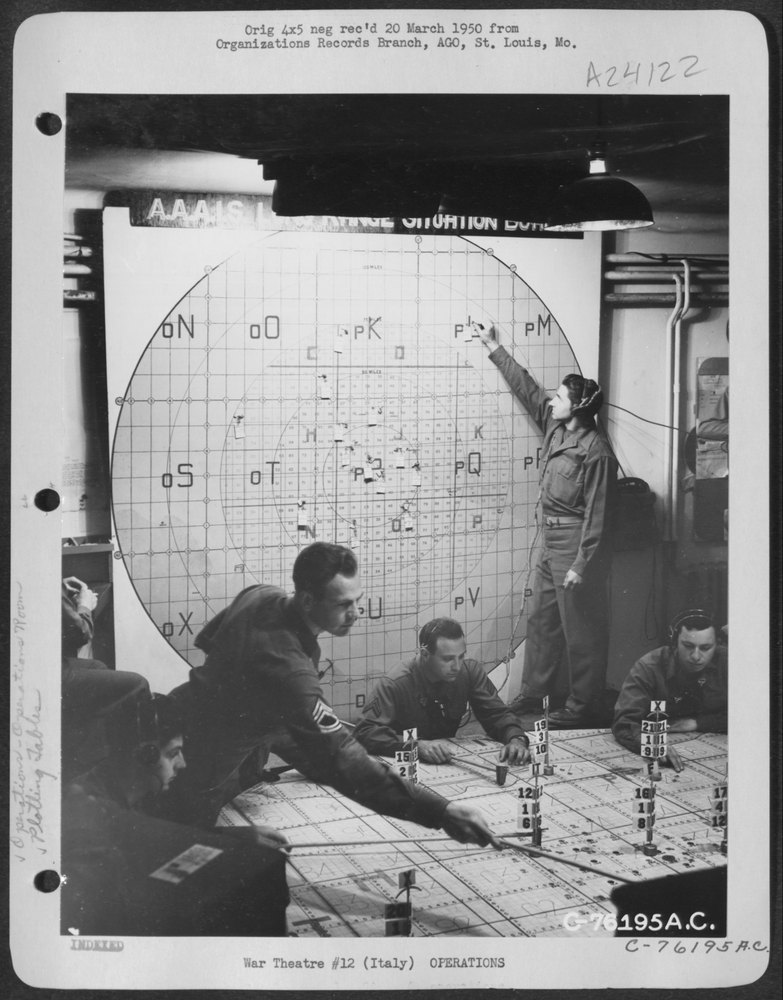 Plotting Board At Air Base In Foggia Italy