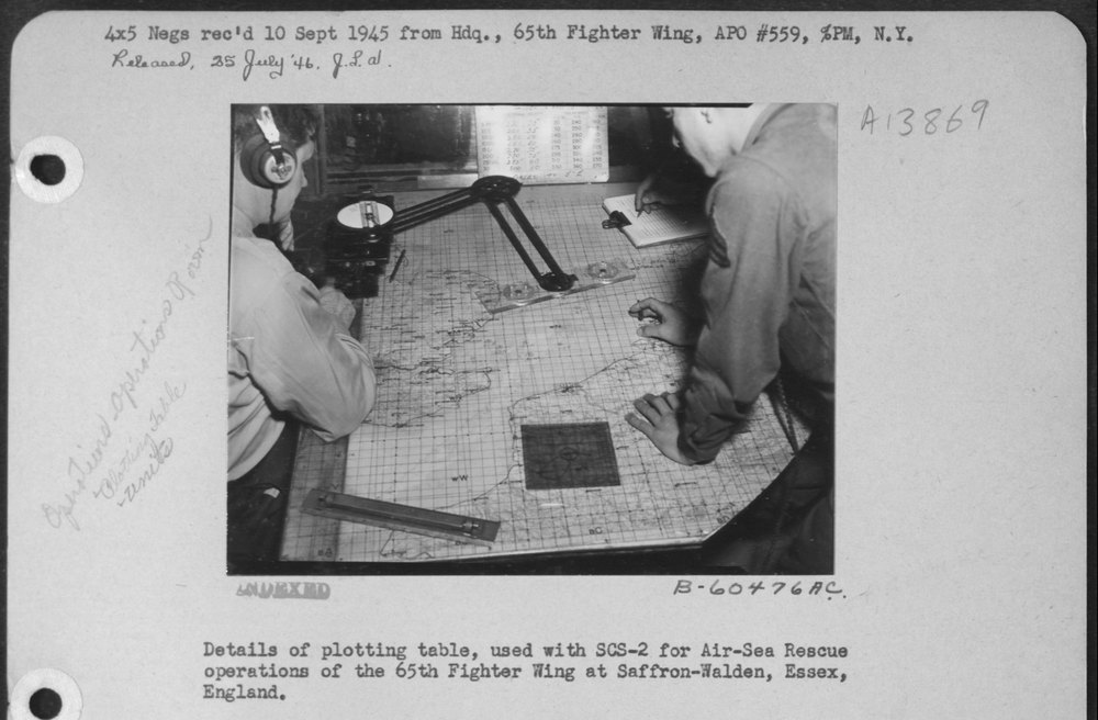 Plotting table at Saffron-Walden