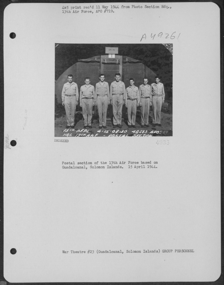 Postal section on Guadalcanal