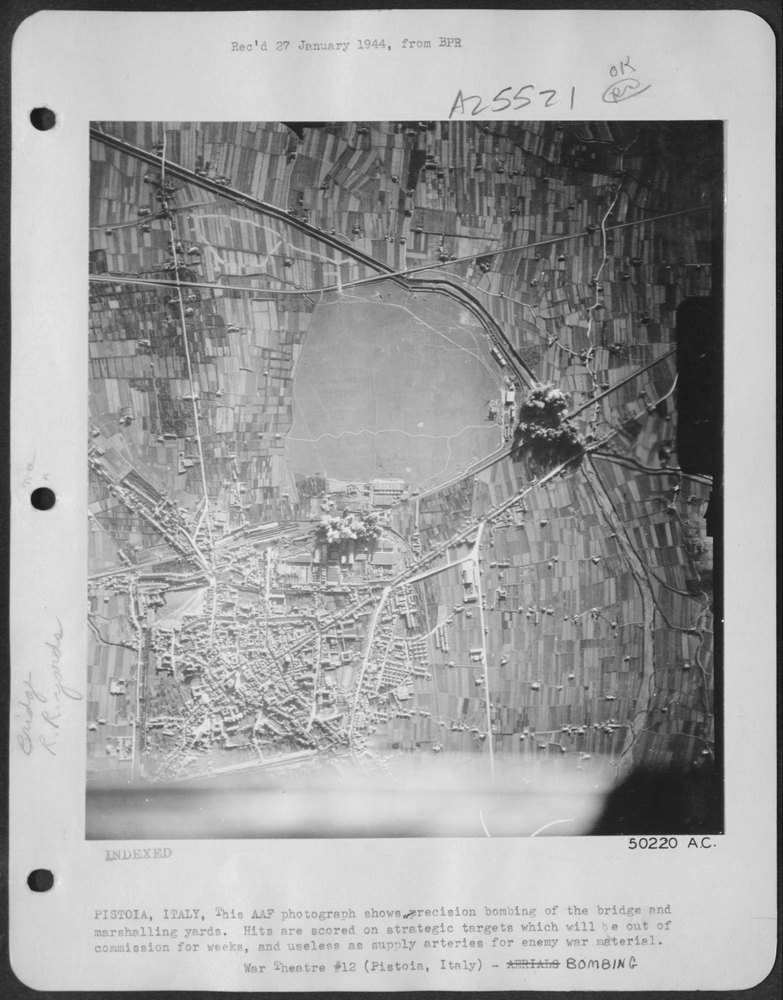 Precision bombing in Pistoia Italy
