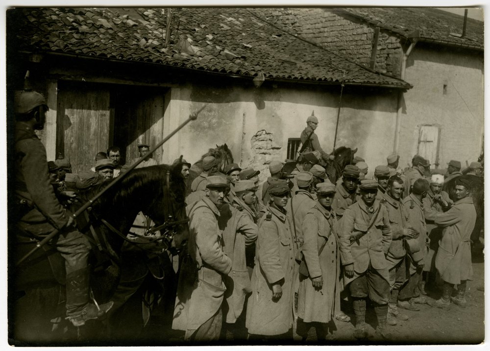 Prisoners from Bois d'Ailly near St. Mihiel marching through Vigneulles