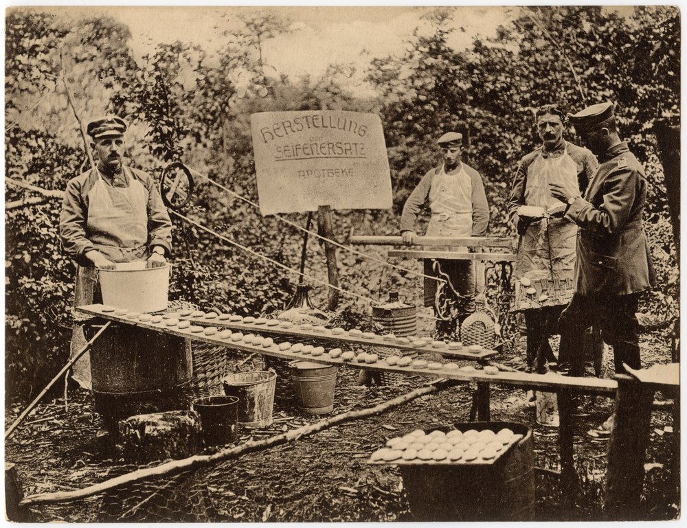 Production of soap substitutes at the front