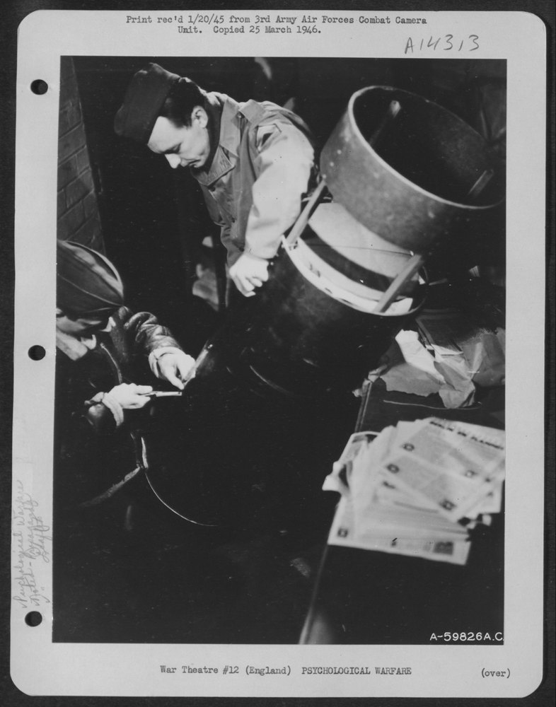 Propaganda Leaflet Bombing At Chelveston Air Base