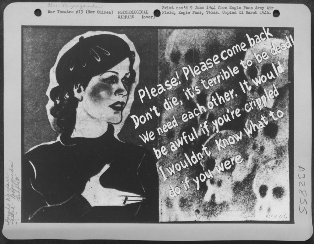 Propaganda leaflets in New Guinea