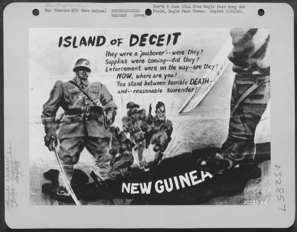 Propaganda leaflets in New Guinea