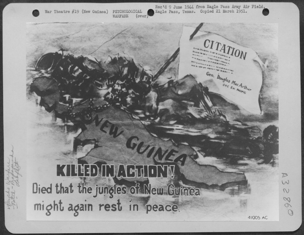 Propaganda leaflets in New Guinea