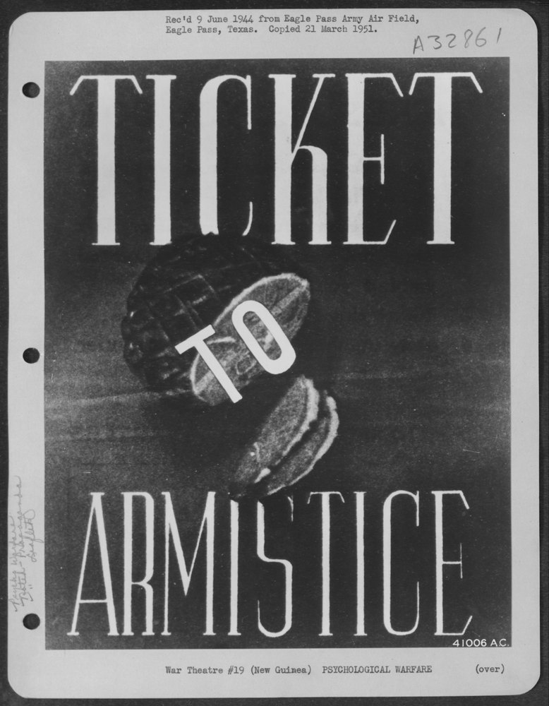 Propaganda leaflets in New Guinea