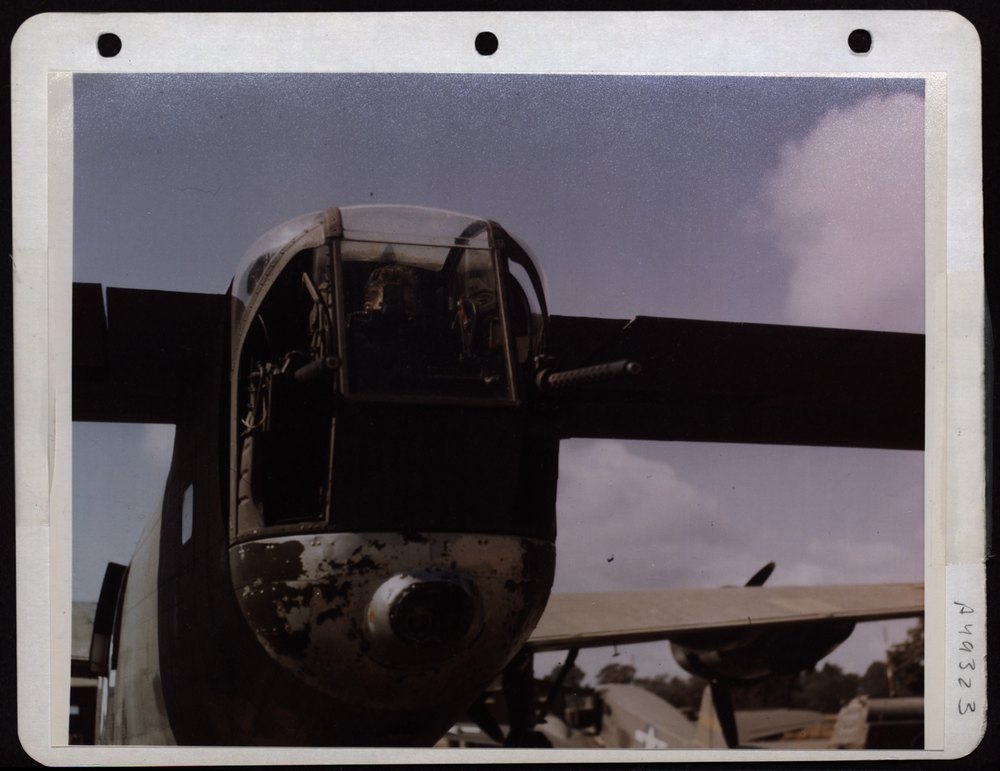 Pvt J D Shrauner in Consolidated B-24