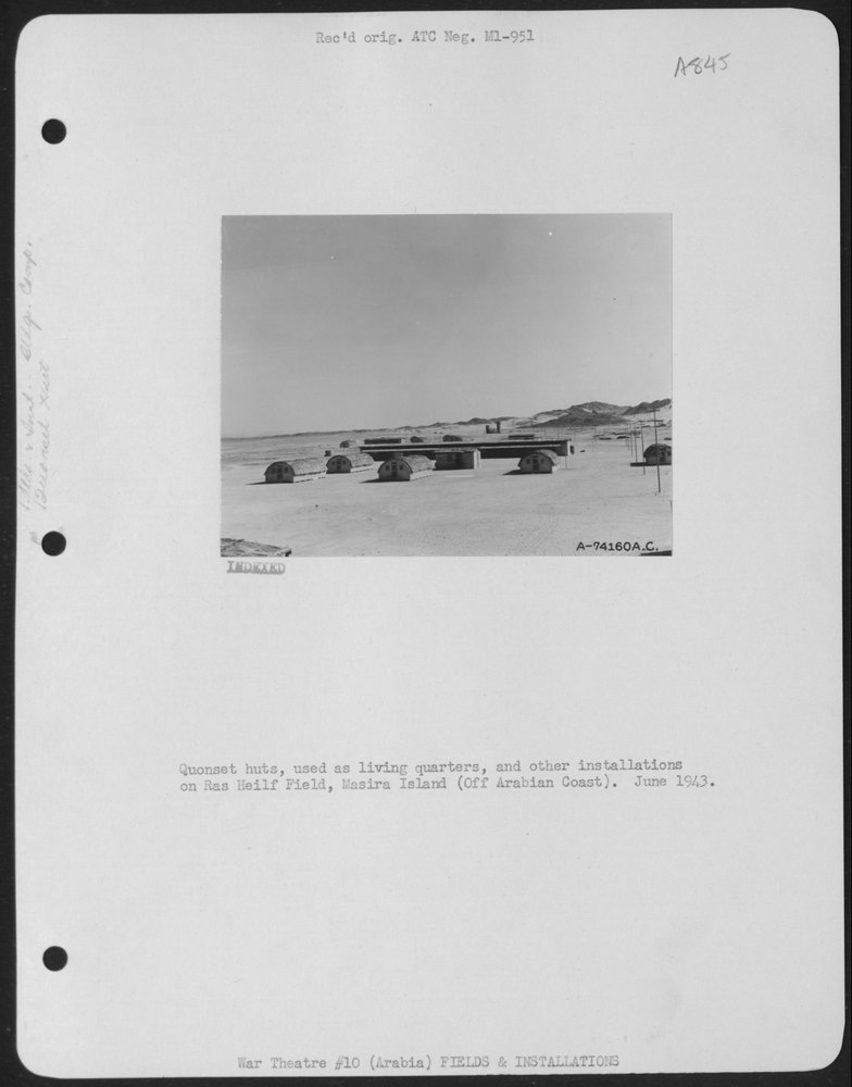 Quonset Huts on Masira Island