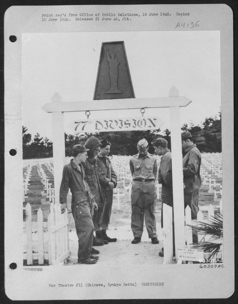 Rabbi Sachs at 77th Division Cemetery