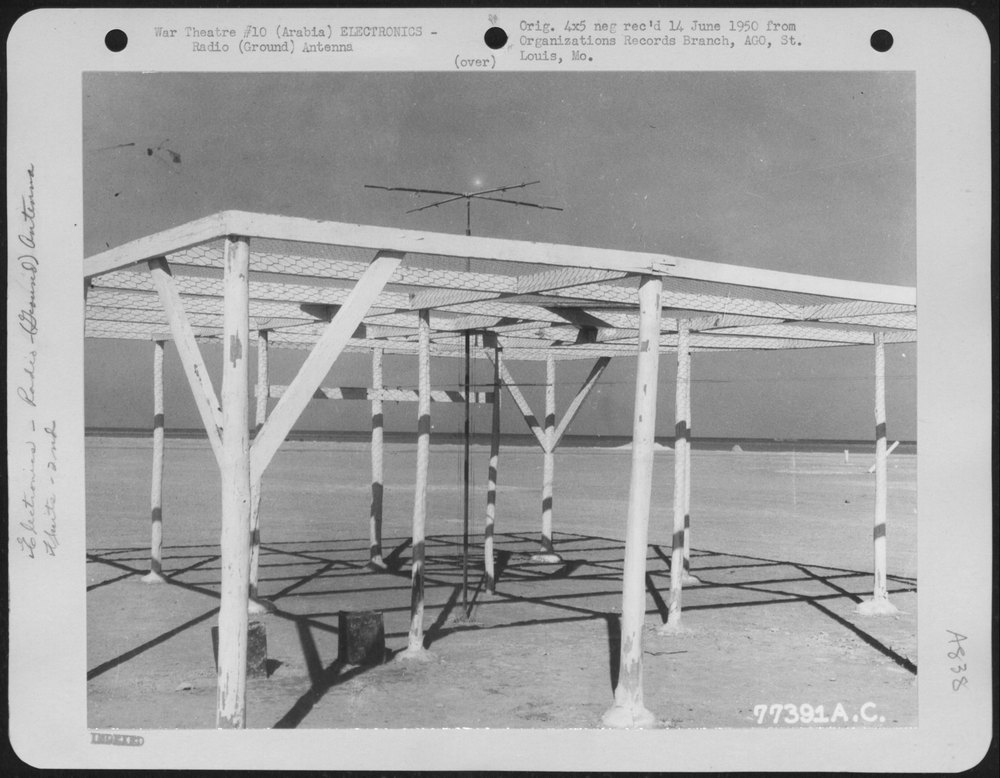Radio Antenna At Bahrein Airbase