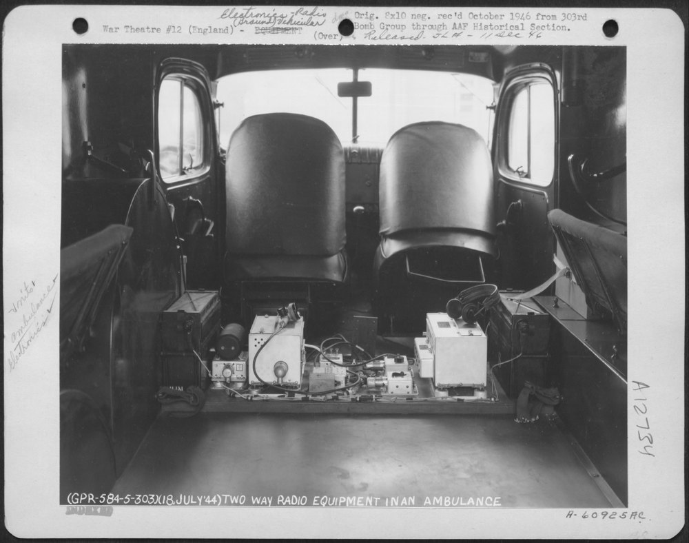 Radio equipment in ambulance England