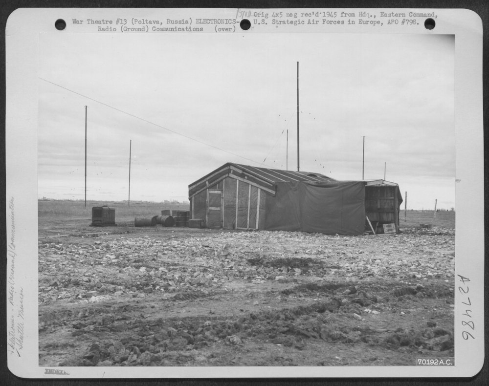 Radio transmitter shack at Poltava Airbase