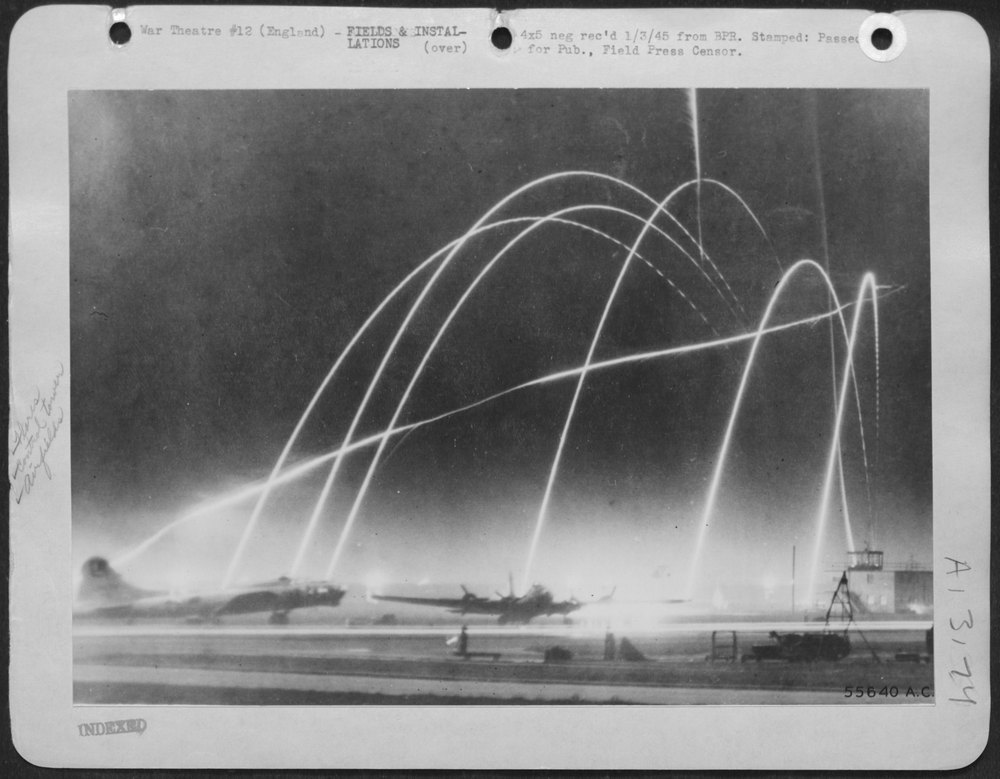 RAF Lancasters at 8th AF base