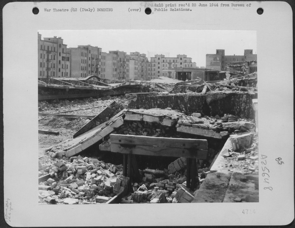 Rail lines demolished near Rome
