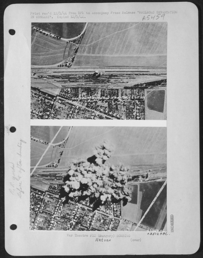 Railroad Devastation in Hungary
