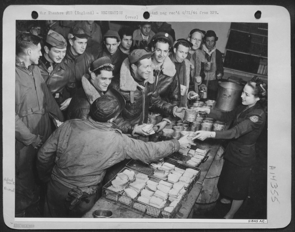 Red Cross worker serves crew Berlin