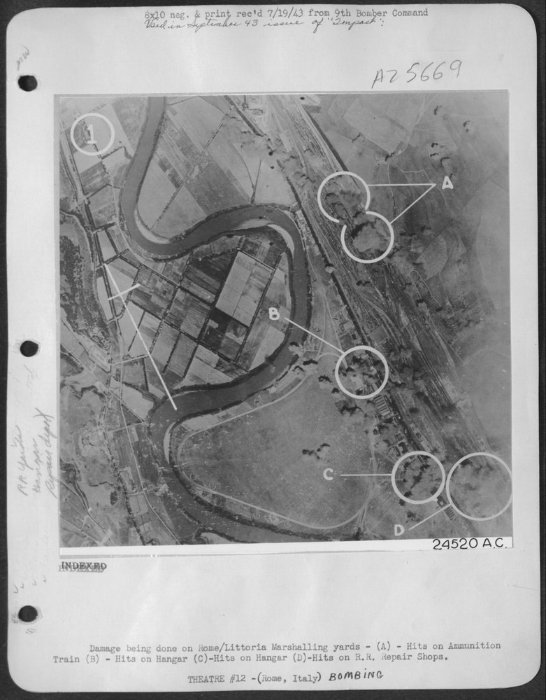 Rome/Littoria Marshalling yards damage