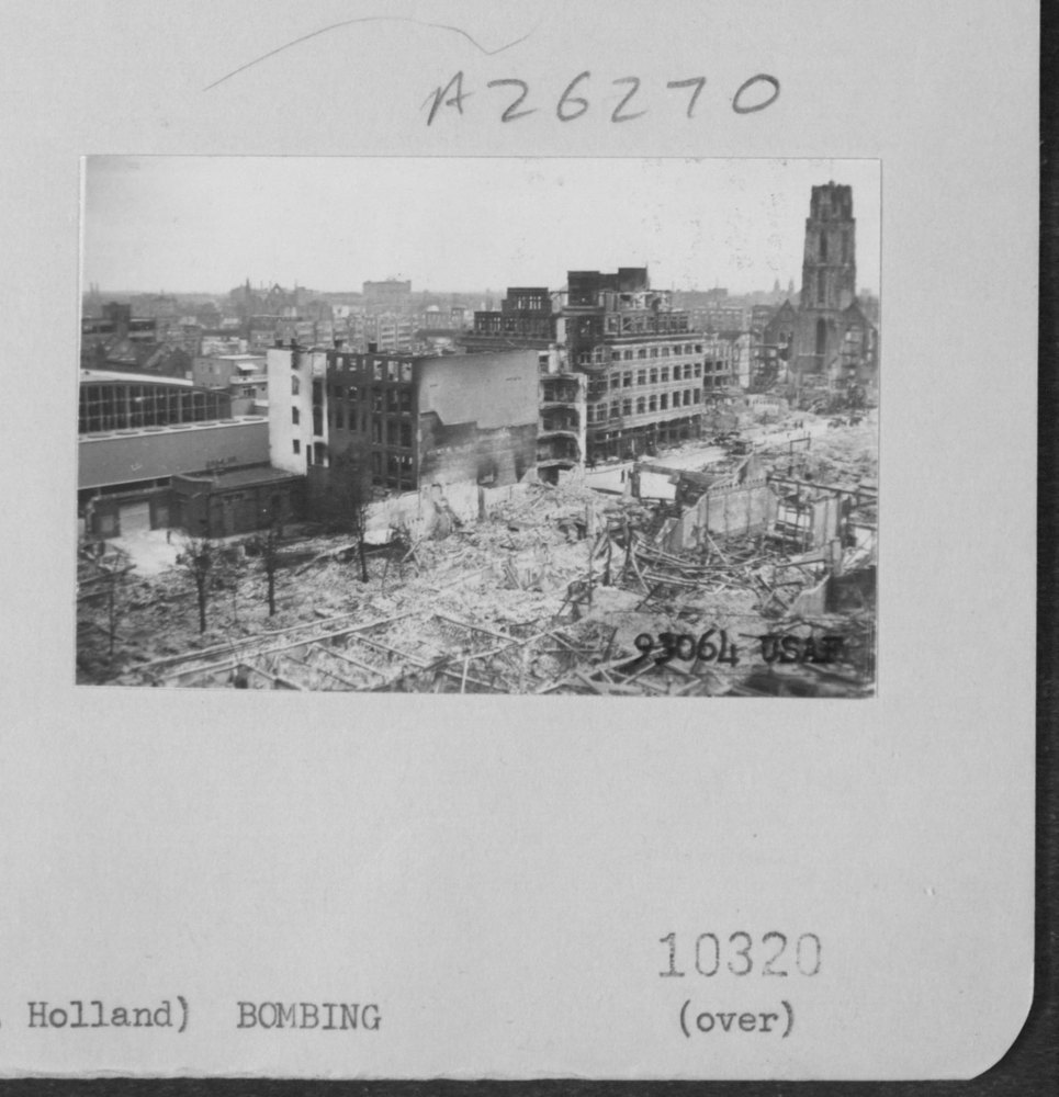 Rotterdam after Nazi bombardment
