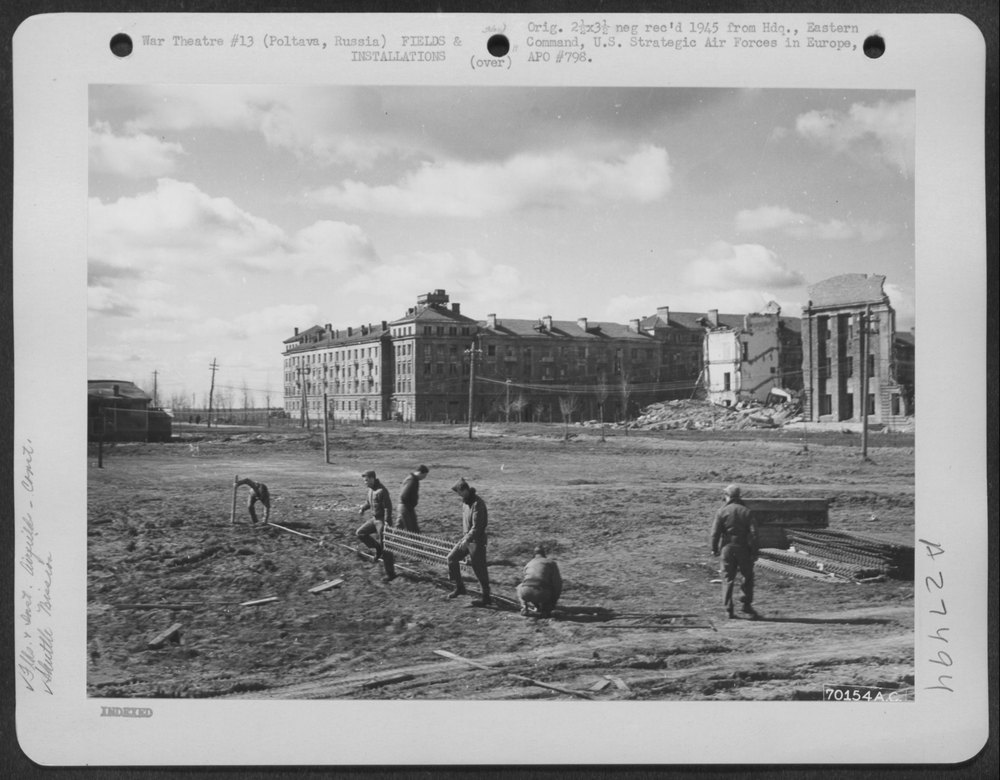 Runway construction at Poltava Airbase