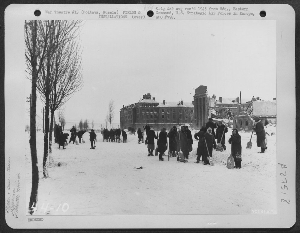 Russians and Americans at Poltava Airbase