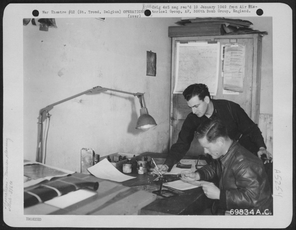 S-2 Officers plan mission at St Trond