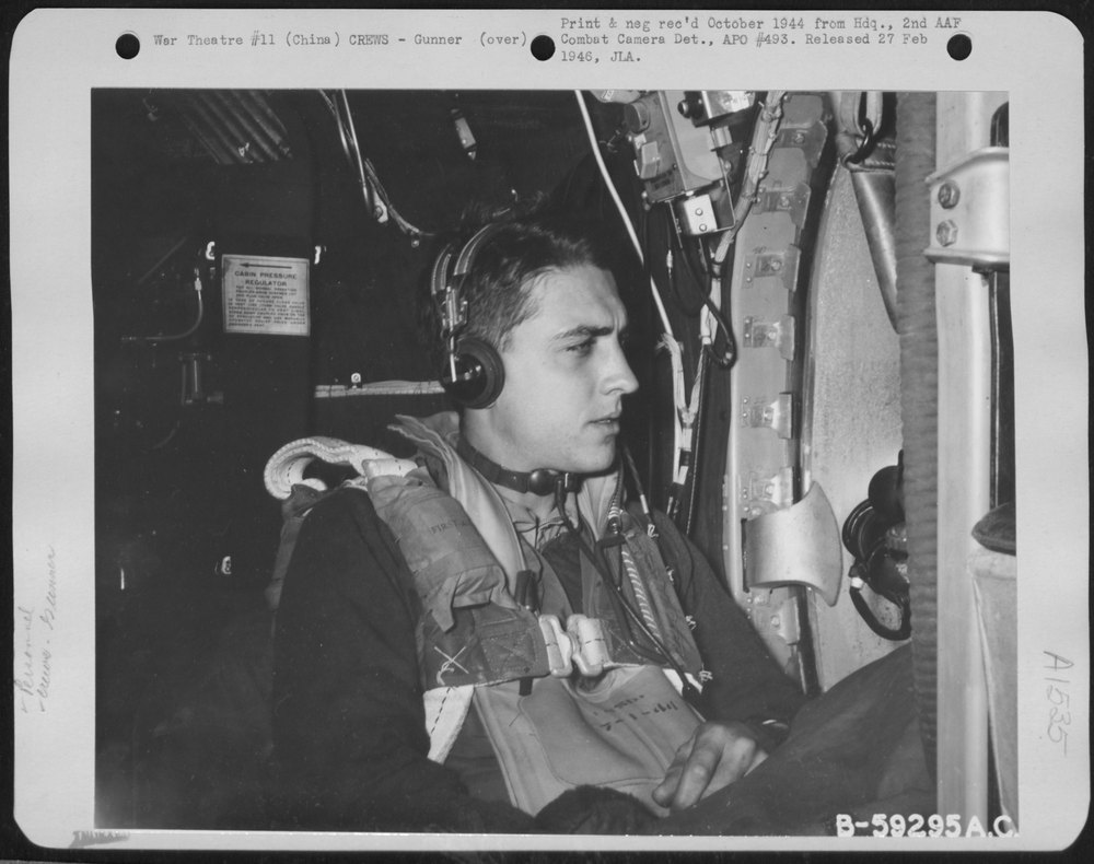 S/Sgt Leo McBride in B-29 over Formosa