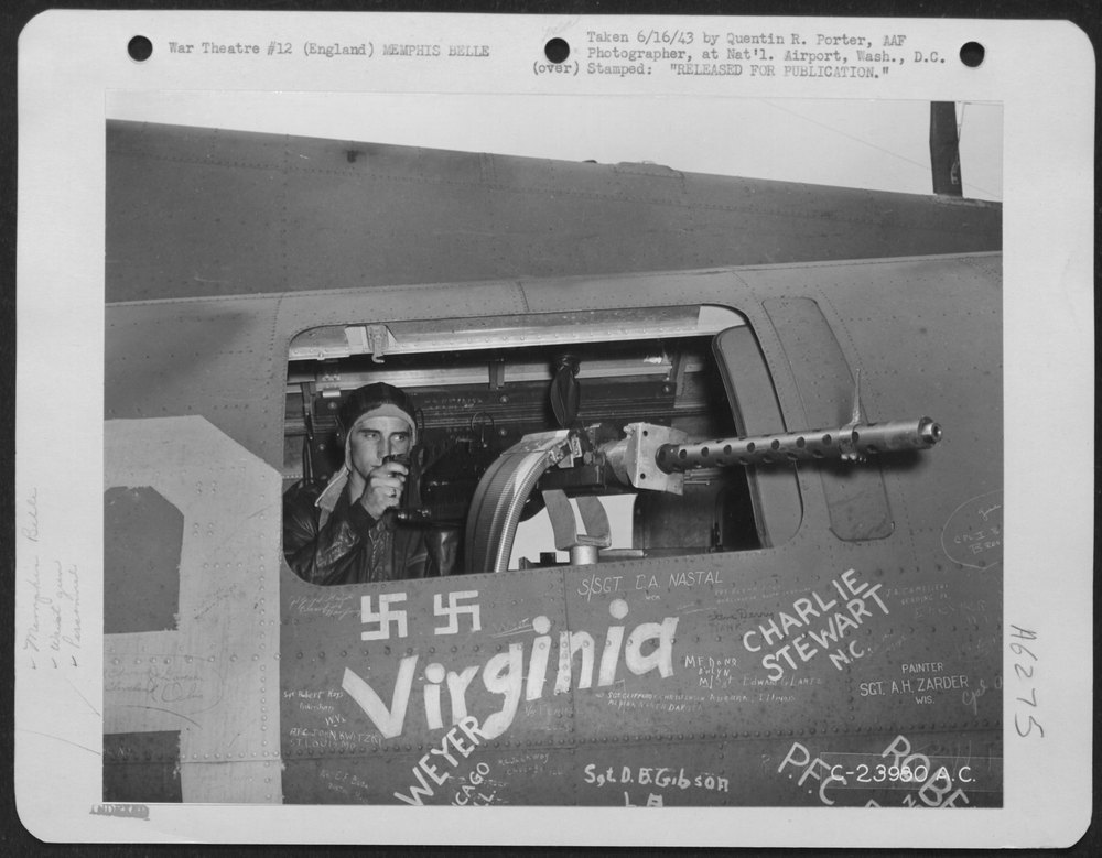S/Sgt Nastal in Boeing B-17