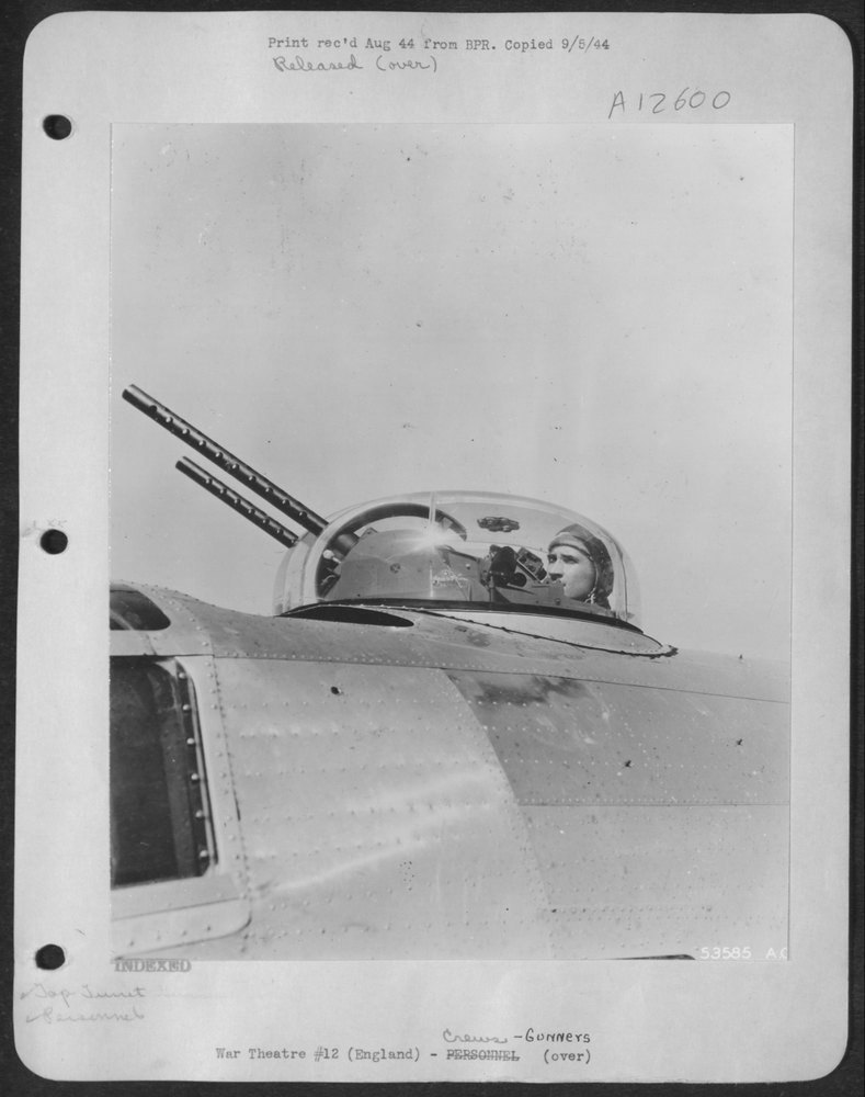 S/Sgt Walter R Newbury on B-24
