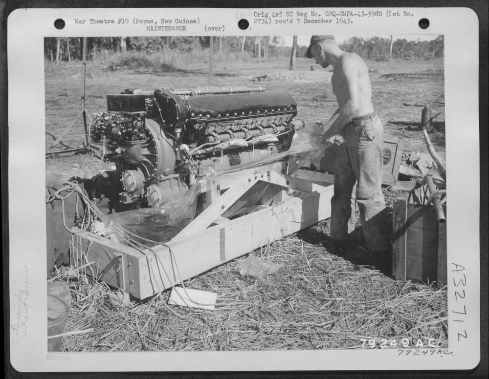 S/Sgt Wilkie at 7th Fighter Maintenance Depot