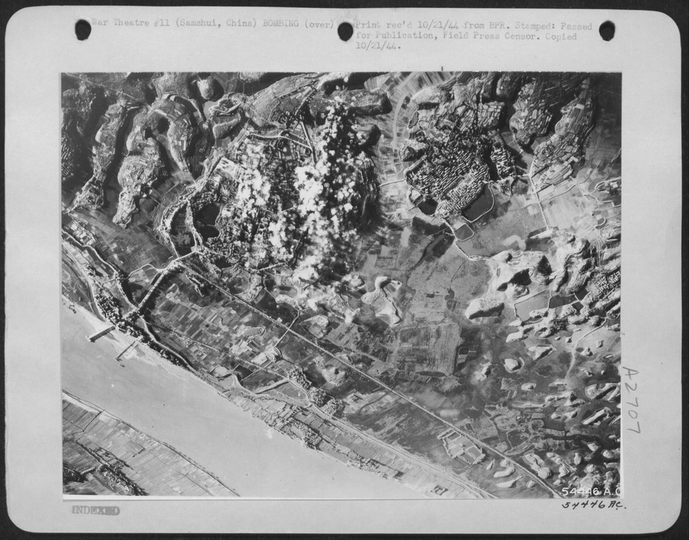 Samshui China bombed
