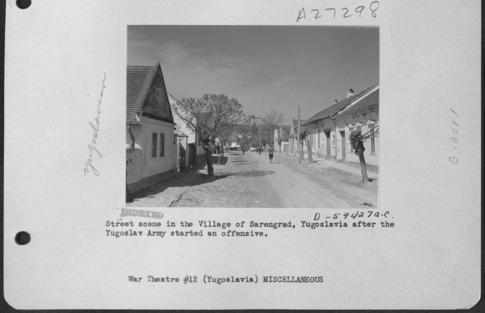 Sarengrad village after Yugoslav Army offensive